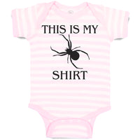 Baby Clothes This Is My Shirt An Silhouette Spider Web Insect Baby Bodysuits