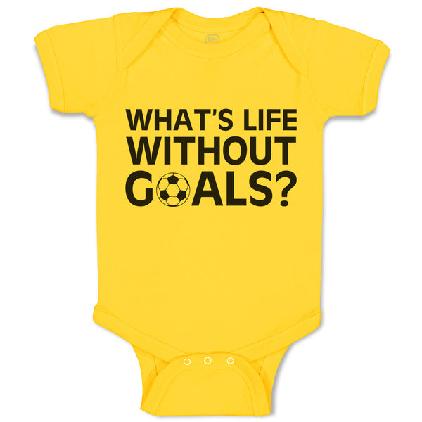 Baby Clothes What's Life Without Goals Football Sport Ball Baby Bodysuits Cotton