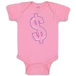 Baby Clothes Pink Dollar Symbol of Money Baby Bodysuits Boy & Girl Cotton