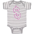 Baby Clothes Pink Dollar Symbol of Money Baby Bodysuits Boy & Girl Cotton