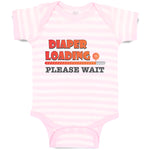 Baby Clothes Diaper Loading Please Wait Baby Bodysuits Boy & Girl Cotton