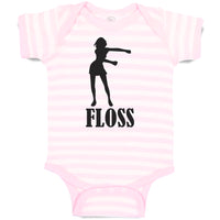 Baby Clothes Silhouette Floss Woman Dancing Position Baby Bodysuits Cotton