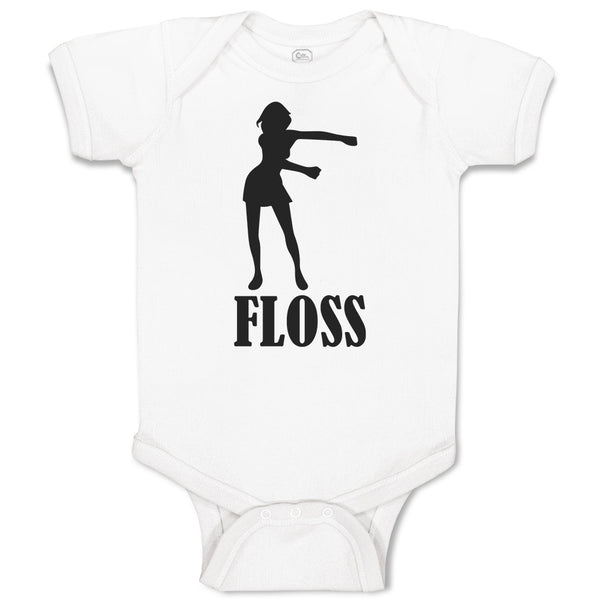 Baby Clothes Silhouette Floss Woman Dancing Position Baby Bodysuits Cotton