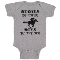 Baby Clothes Horses Are Forever Boys Are Whatever! Baby Bodysuits Cotton