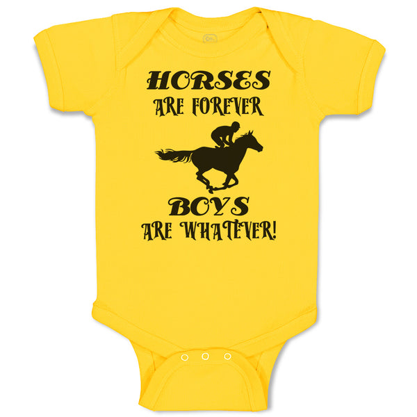 Baby Clothes Horses Are Forever Boys Are Whatever! Baby Bodysuits Cotton