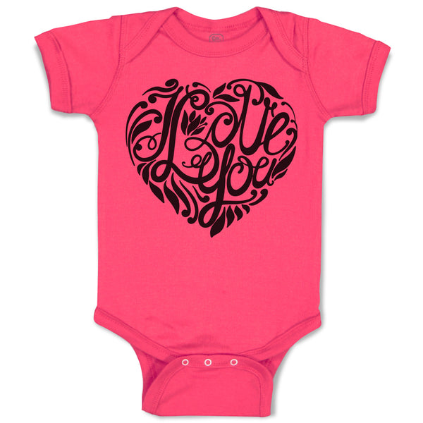 Love You Romantic Heart Design