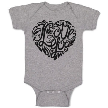 Baby Clothes Love You Romantic Heart Design Baby Bodysuits Boy & Girl Cotton