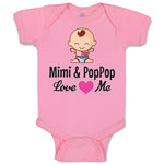 Baby Clothes Mimi & Poppop Love Me Baby Sitting with Eyes Closed and Pink Heart