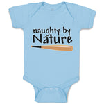 Baby Clothes Naughty by Nature Baseball Sport Bat Baby Bodysuits Cotton