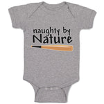 Baby Clothes Naughty by Nature Baseball Sport Bat Baby Bodysuits Cotton