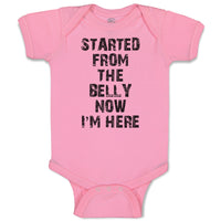 Baby Clothes Started from The Belly Now I'M Here Baby Bodysuits Cotton