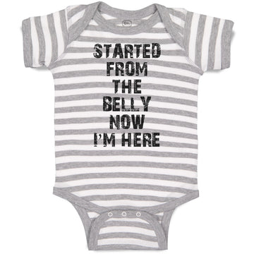 Baby Clothes Started from The Belly Now I'M Here Baby Bodysuits Cotton
