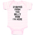 Baby Clothes Started from The Belly Now I'M Here Baby Bodysuits Cotton