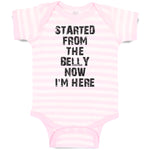 Baby Clothes Started from The Belly Now I'M Here Baby Bodysuits Cotton
