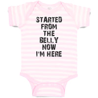Baby Clothes Started from The Belly Now I'M Here Baby Bodysuits Cotton