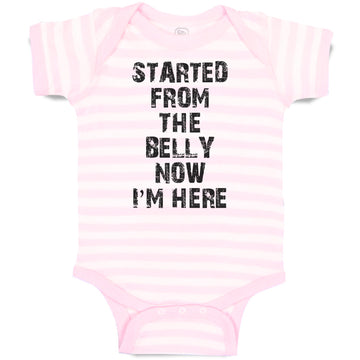 Baby Clothes Started from The Belly Now I'M Here Baby Bodysuits Cotton
