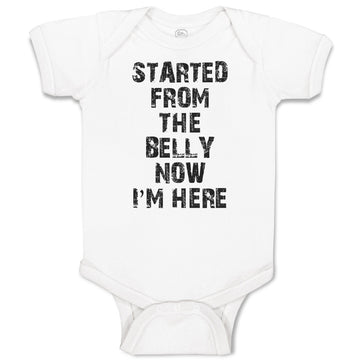 Baby Clothes Started from The Belly Now I'M Here Baby Bodysuits Cotton