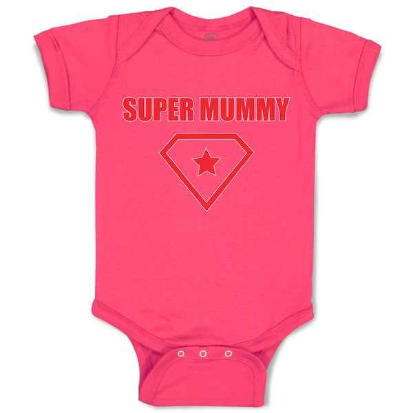 Red Super Mummy Shield with Diamond Shape Alond with Star