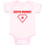 Baby Clothes Red Super Mummy Shield with Diamond Shape Alond with Star Cotton