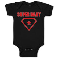 Baby Clothes Super Baby Hero Shield with Diamond Shape Along with Star Inside