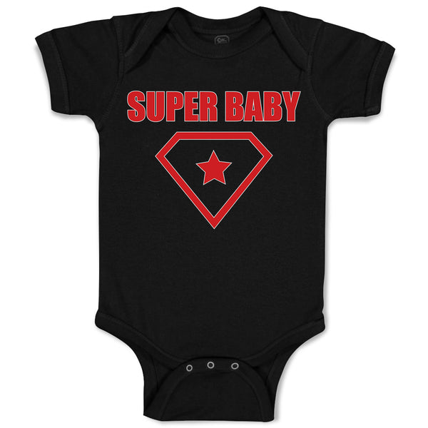 Baby Clothes Super Baby Hero Shield with Diamond Shape Along with Star Inside