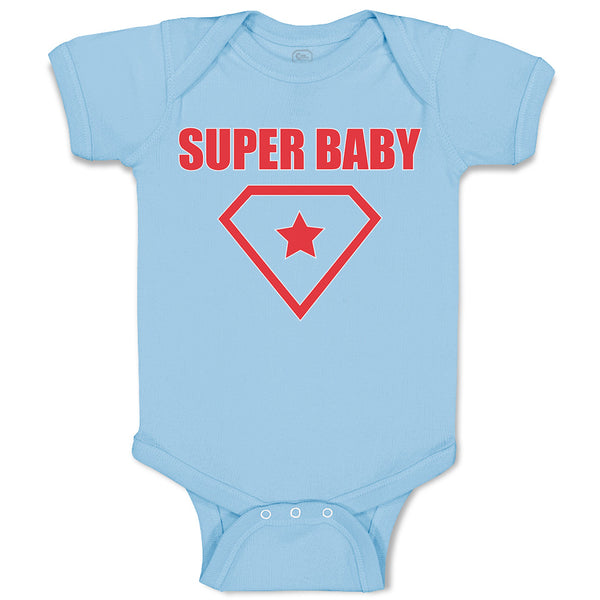 Baby Clothes Super Baby Hero Shield with Diamond Shape Along with Star Inside