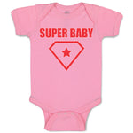 Baby Clothes Super Baby Hero Shield with Diamond Shape Along with Star Inside