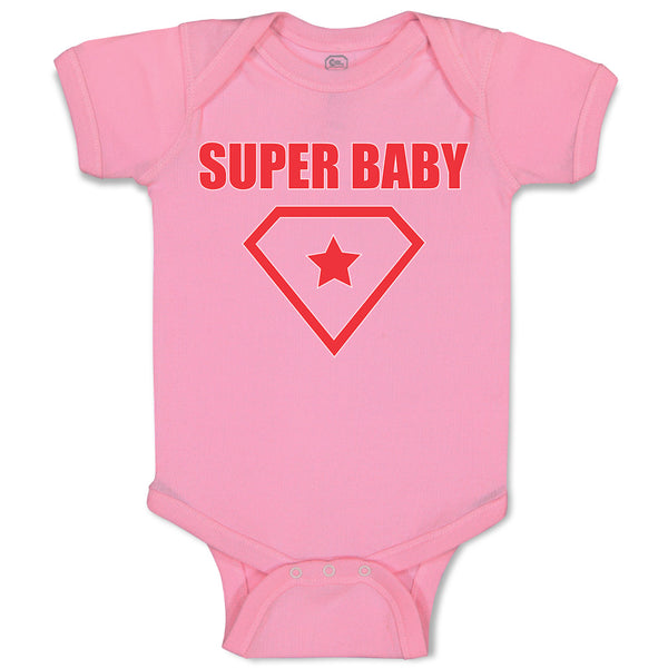 Baby Clothes Super Baby Hero Shield with Diamond Shape Along with Star Inside