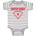 Baby Clothes Super Baby Hero Shield with Diamond Shape Along with Star Inside