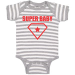 Baby Clothes Super Baby Hero Shield with Diamond Shape Along with Star Inside