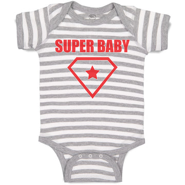 Baby Clothes Super Baby Hero Shield with Diamond Shape Along with Star Inside