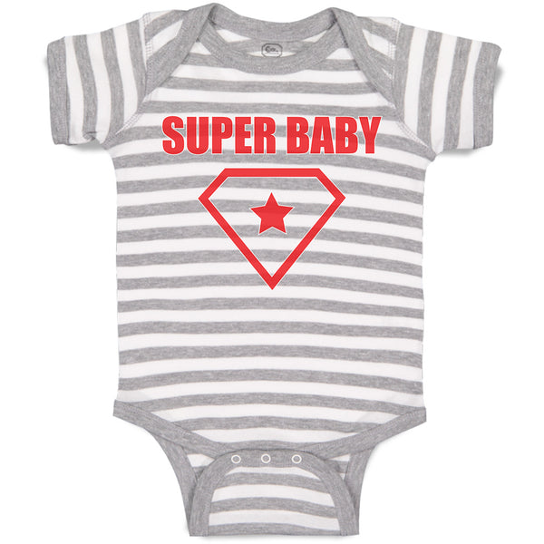 Baby Clothes Super Baby Hero Shield with Diamond Shape Along with Star Inside