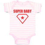 Baby Clothes Super Baby Hero Shield with Diamond Shape Along with Star Inside