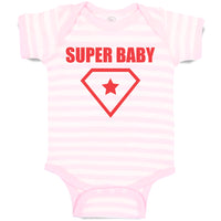 Baby Clothes Super Baby Hero Shield with Diamond Shape Along with Star Inside