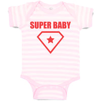 Baby Clothes Super Baby Hero Shield with Diamond Shape Along with Star Inside