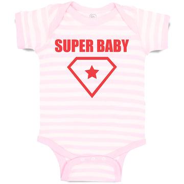 Baby Clothes Super Baby Hero Shield with Diamond Shape Along with Star Inside