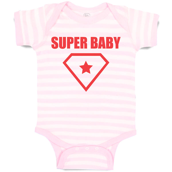 Baby Clothes Super Baby Hero Shield with Diamond Shape Along with Star Inside