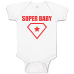 Baby Clothes Super Baby Hero Shield with Diamond Shape Along with Star Inside
