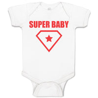 Baby Clothes Super Baby Hero Shield with Diamond Shape Along with Star Inside