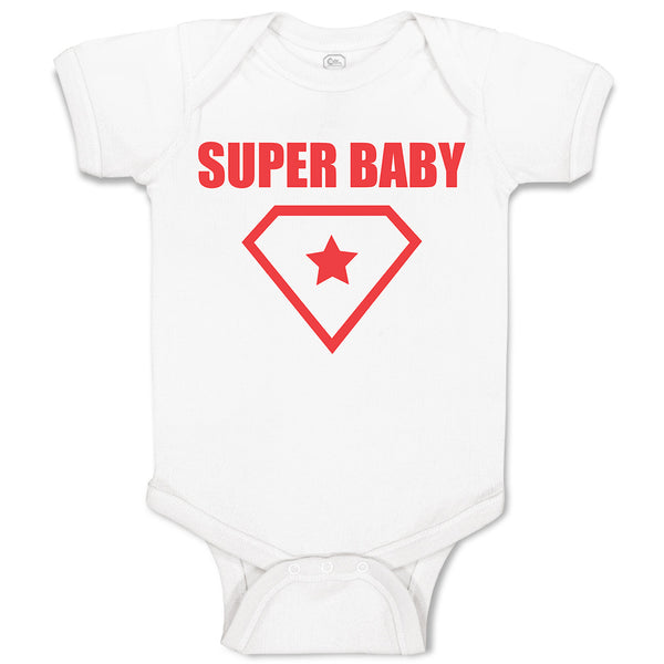 Baby Clothes Super Baby Hero Shield with Diamond Shape Along with Star Inside