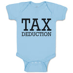 Baby Clothes Tax Deduction Black Silhouette Rubber Stamp Baby Bodysuits Cotton