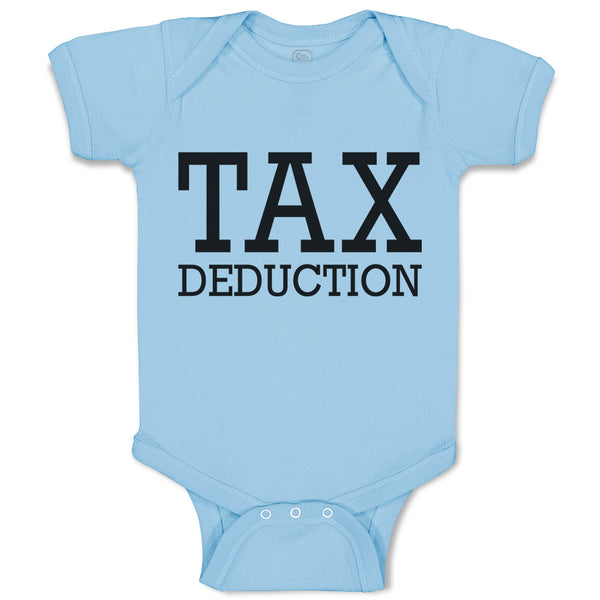 Baby Clothes Tax Deduction Black Silhouette Rubber Stamp Baby Bodysuits Cotton