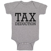 Baby Clothes Tax Deduction Black Silhouette Rubber Stamp Baby Bodysuits Cotton