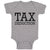 Baby Clothes Tax Deduction Black Silhouette Rubber Stamp Baby Bodysuits Cotton
