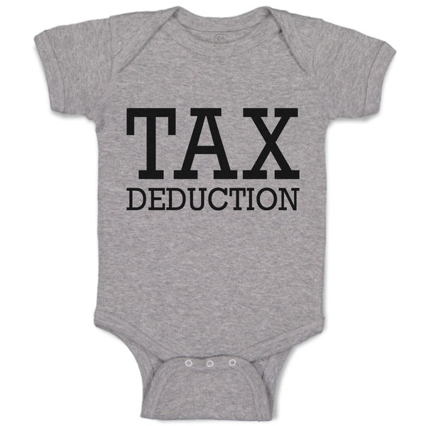 Baby Clothes Tax Deduction Black Silhouette Rubber Stamp Baby Bodysuits Cotton