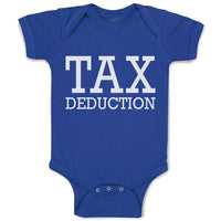 Baby Clothes Tax Deduction Black Silhouette Rubber Stamp Baby Bodysuits Cotton