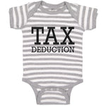 Baby Clothes Tax Deduction Black Silhouette Rubber Stamp Baby Bodysuits Cotton