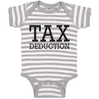 Baby Clothes Tax Deduction Black Silhouette Rubber Stamp Baby Bodysuits Cotton