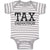 Baby Clothes Tax Deduction Black Silhouette Rubber Stamp Baby Bodysuits Cotton