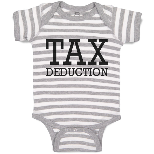 Baby Clothes Tax Deduction Black Silhouette Rubber Stamp Baby Bodysuits Cotton